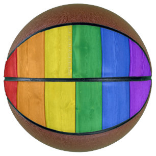 SlipperyJoe's classic rainbow tactile handcrafted  Basketball