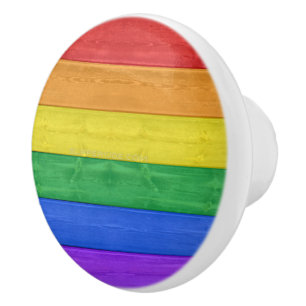 SlipperyJoe's classic rainbow tactile handcrafted Ceramic Knob