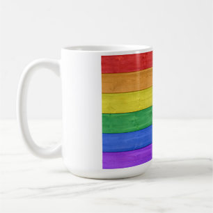 SlipperyJoe's classic rainbow tactile handcrafted Coffee Mug