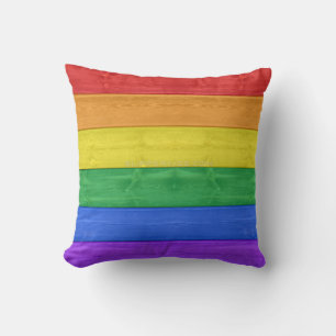 SlipperyJoe's classic rainbow tactile handcrafted  Cushion