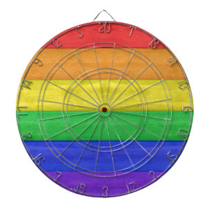SlipperyJoe's classic rainbow tactile handcrafted  Dartboard
