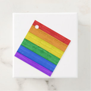 SlipperyJoe's classic rainbow tactile handcrafted Favour Tags