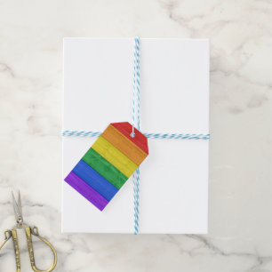 SlipperyJoe's classic rainbow tactile handcrafted Gift Tags