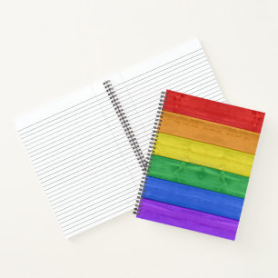SlipperyJoe's classic rainbow tactile handcrafted  Notebook