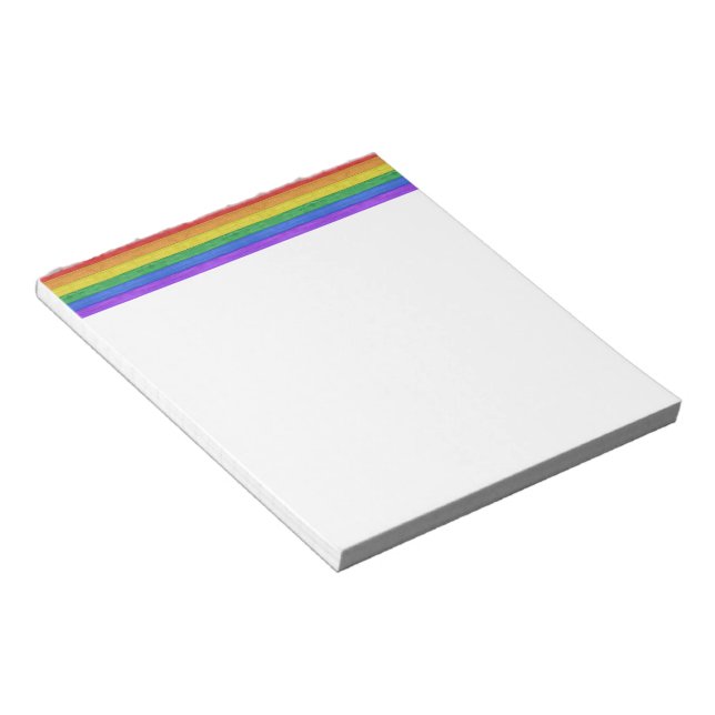 SlipperyJoe's classic rainbow tactile handcrafted  Notepad (Angled)