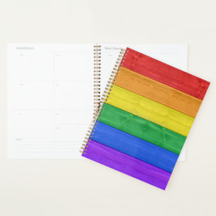SlipperyJoe's classic rainbow tactile handcrafted Planner