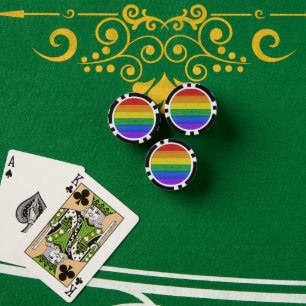 SlipperyJoe's classic rainbow tactile handcrafted Poker Chips