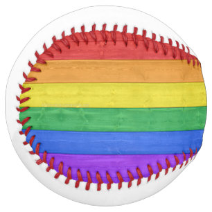 SlipperyJoe's classic rainbow tactile handcrafted Softball