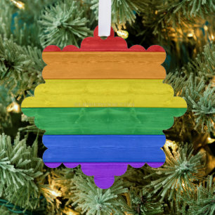 SlipperyJoe's classic rainbow tactile handcrafted Tree Decoration Card