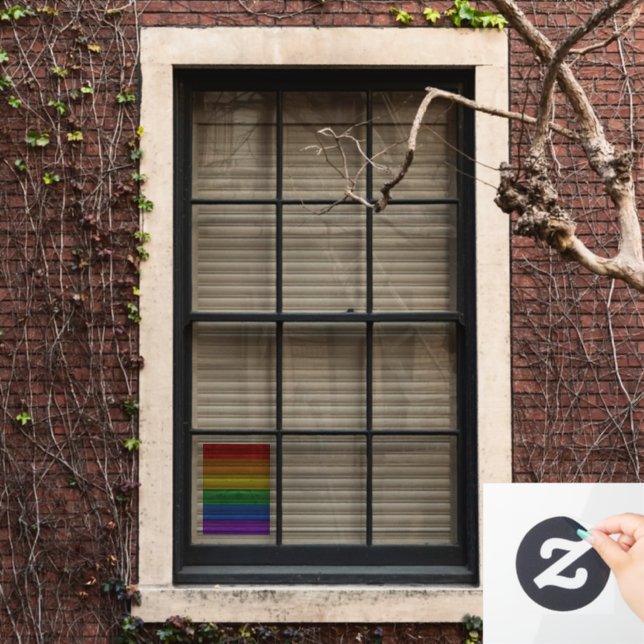 SlipperyJoe's classic rainbow tactile handcrafted  Window Cling (Home Window)