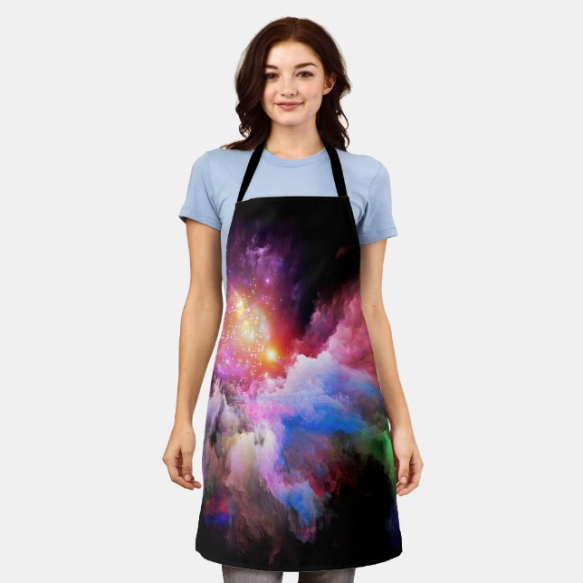 SlipperyJoe's cloud artwork abstract vibrant surre Apron (Worn)
