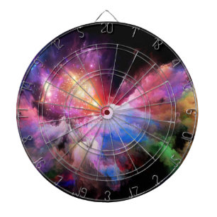 SlipperyJoe's cloud artwork abstract vibrant surre Dartboard