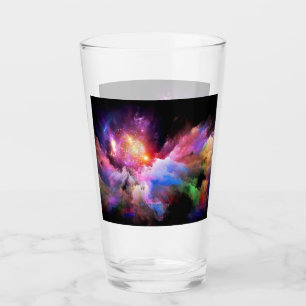SlipperyJoe's cloud artwork abstract vibrant surre Glass