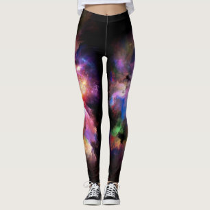 SlipperyJoe's cloud artwork abstract vibrant surre Leggings
