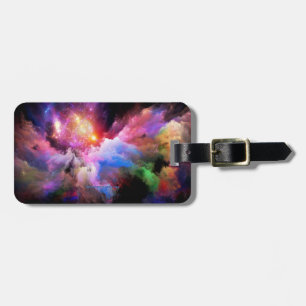SlipperyJoe's cloud artwork abstract vibrant surre Luggage Tag