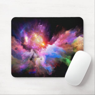 SlipperyJoe's cloud artwork abstract vibrant surre Mouse Mat