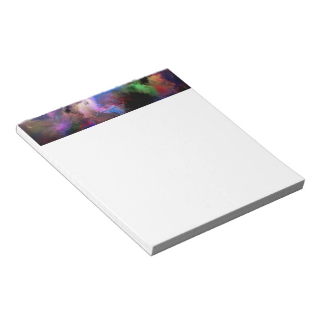 SlipperyJoe's cloud artwork abstract vibrant surre Notepad (Angled)