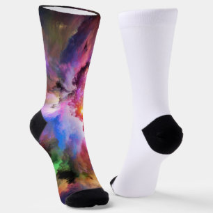 SlipperyJoe's cloud artwork abstract vibrant surre Socks