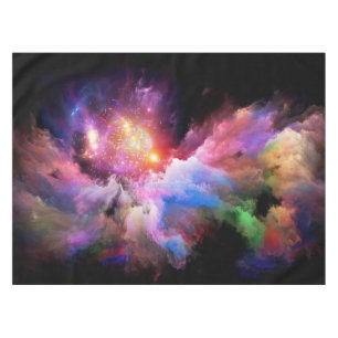 SlipperyJoe's cloud artwork abstract vibrant surre Tablecloth