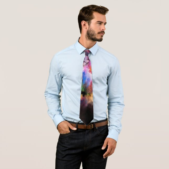 SlipperyJoe's cloud artwork abstract vibrant surre Tie (In Situ)