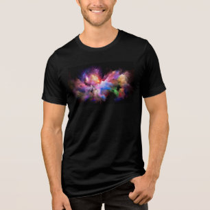 SlipperyJoe's cloud artwork abstract vibrant surre Tri-Blend Shirt