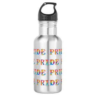 SlipperyJoe's colourful creative Pride-themed text 532 Ml Water Bottle
