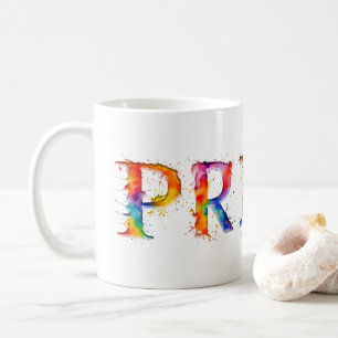 SlipperyJoe's colourful creative Pride-themed text Coffee Mug