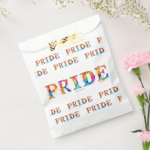 SlipperyJoe's colourful creative Pride-themed text Favour Bags
