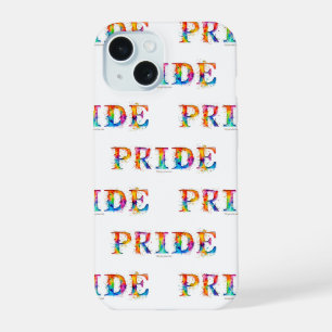 SlipperyJoe's colourful creative Pride-themed text iPhone 15 Case