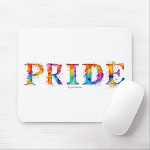 SlipperyJoe's colourful creative Pride-themed text Mouse Mat