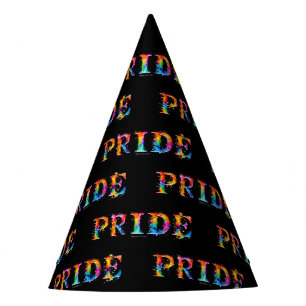 SlipperyJoe's colourful creative Pride-themed text Party Hat