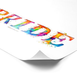 SlipperyJoe's colourful creative Pride-themed text Photo Print