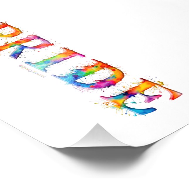 SlipperyJoe's colourful creative Pride-themed text Photo Print (Corner)