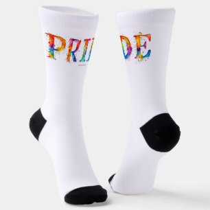 SlipperyJoe's colourful creative Pride-themed text Socks