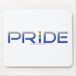 SlipperyJoe's Colourful Pride word gay pride gifts Mouse Mat