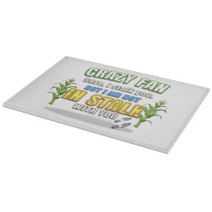 SlipperyJoe's corn stalks follow someone crazy fan Cutting Board