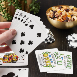 SlipperyJoe's corn stalks follow someone crazy fan Playing Cards