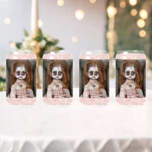 SlipperyJoe's creepy doll pale face creepy blood d Can Glass