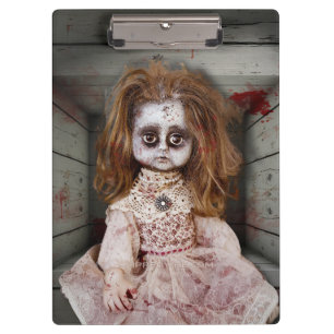 SlipperyJoe's creepy doll pale face creepy blood d Clipboard