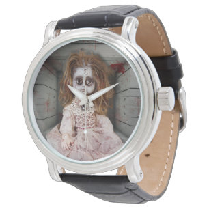 SlipperyJoe's creepy doll pale face creepy blood d Watch