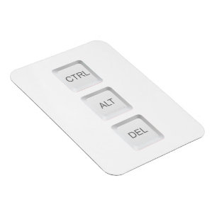 SlipperyJoe's CTRL ALT DEL computer keyboard butto Magnet