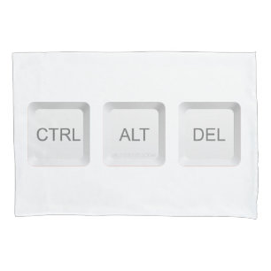 SlipperyJoe's CTRL ALT DEL computer keyboard butto Pillowcase