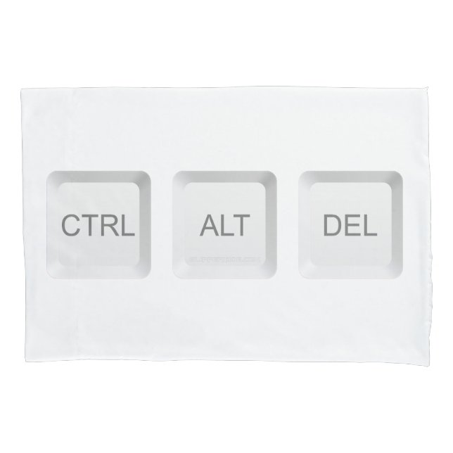 SlipperyJoe's CTRL ALT DEL computer keyboard butto Pillowcase (Front)