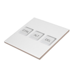 SlipperyJoe's CTRL ALT DEL computer keyboard butto Tile