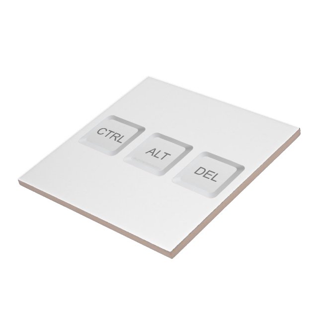 SlipperyJoe's CTRL ALT DEL computer keyboard butto Tile (Side)
