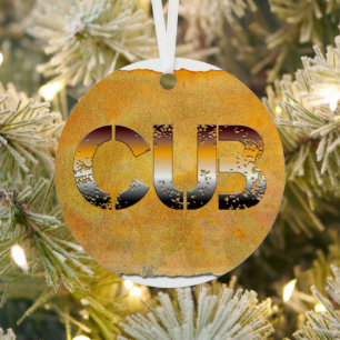 SlipperyJoe's cub bear culturally rooted LGBTQIA a Metal Tree Decoration