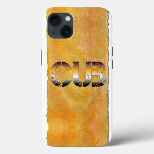 SlipperyJoe's cub bear word orange-brown tones pro iPhone 13 Case