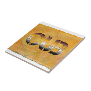 SlipperyJoe's cub bear word orange-brown tones pro Tile