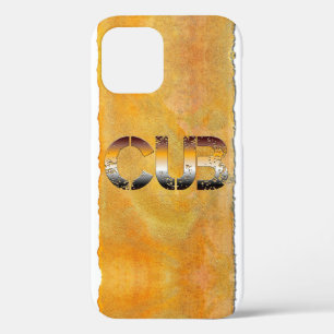 SlipperyJoe's cub bear words gold brown tan white  iPhone 12 Pro Case