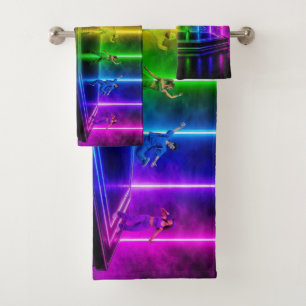 SlipperyJoe's dance performance celebrating Pride Bath Towel Set